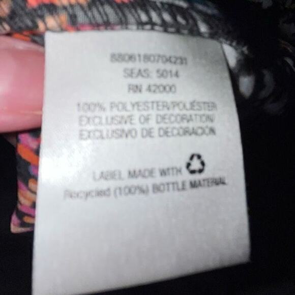 Attention orange, blue & white long sleeve dress medium - Picture 6 of 6